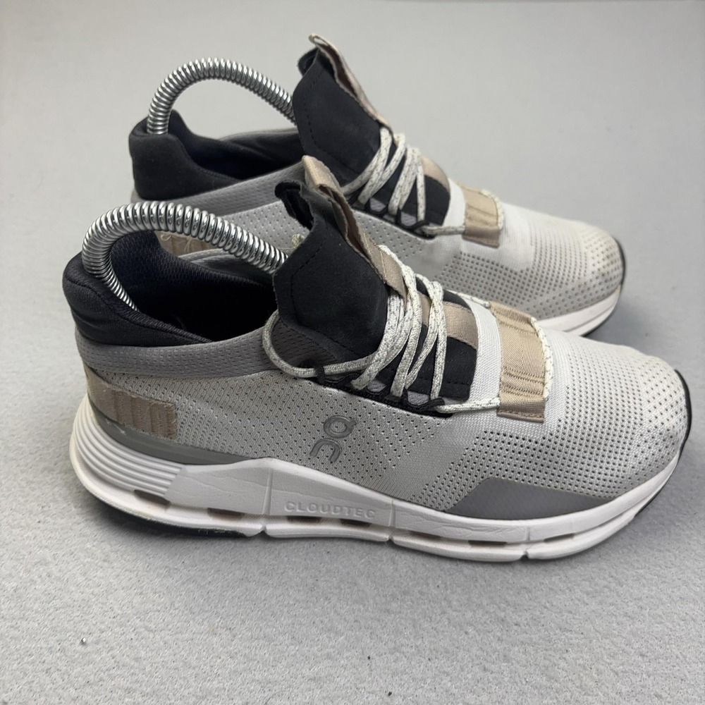 On Cloudnova Shoes Womens Size 6 Gray Mesh Running Athletic Sneakers CloudTec